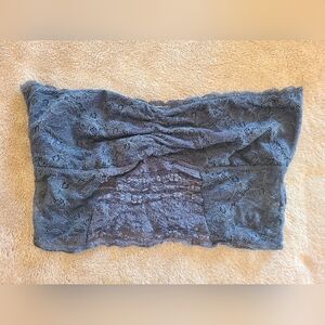Free people intimately gray Lace Scallop Bandeau Bralette Size Medium